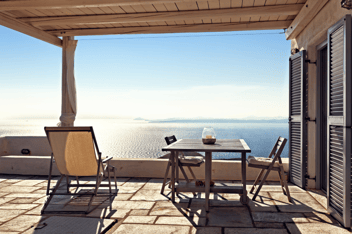 Terrazza con vista sul mare